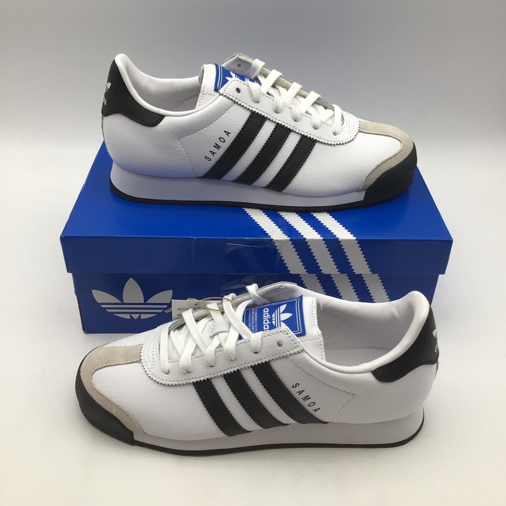 adidas White Black Blue Samoa Men’s Sneakers